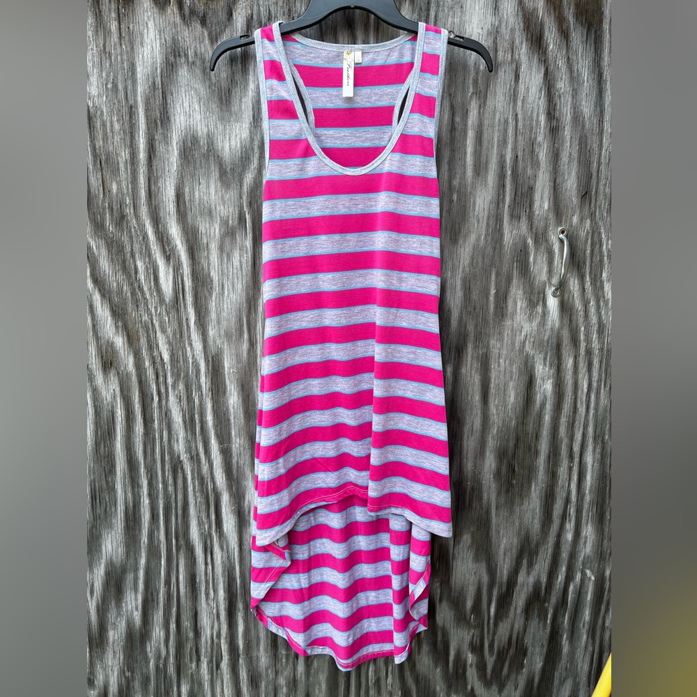 NWT junior large summer dress striped cedar point